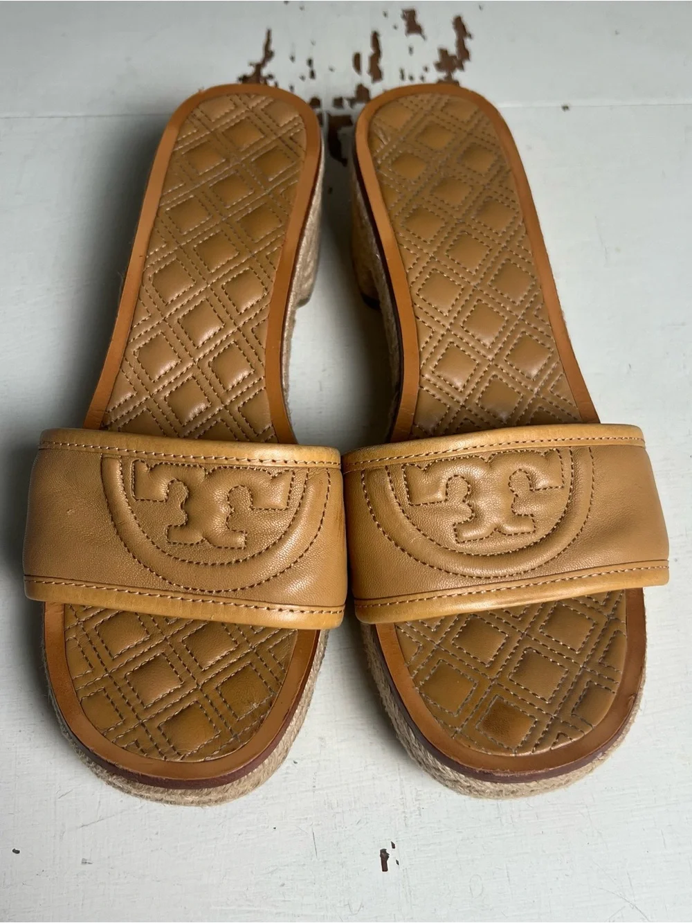 TORY BURCH- Fleming Espadrille Tan Size 11